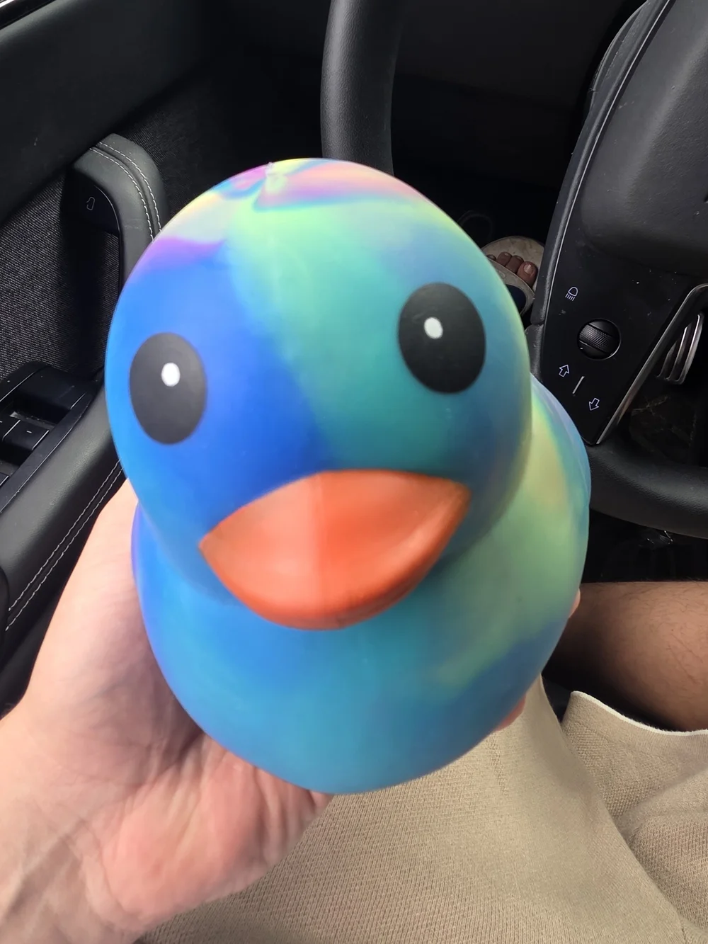 Multicolor Rubber Duck Bird Toy - Soft Squeak Bath Toy